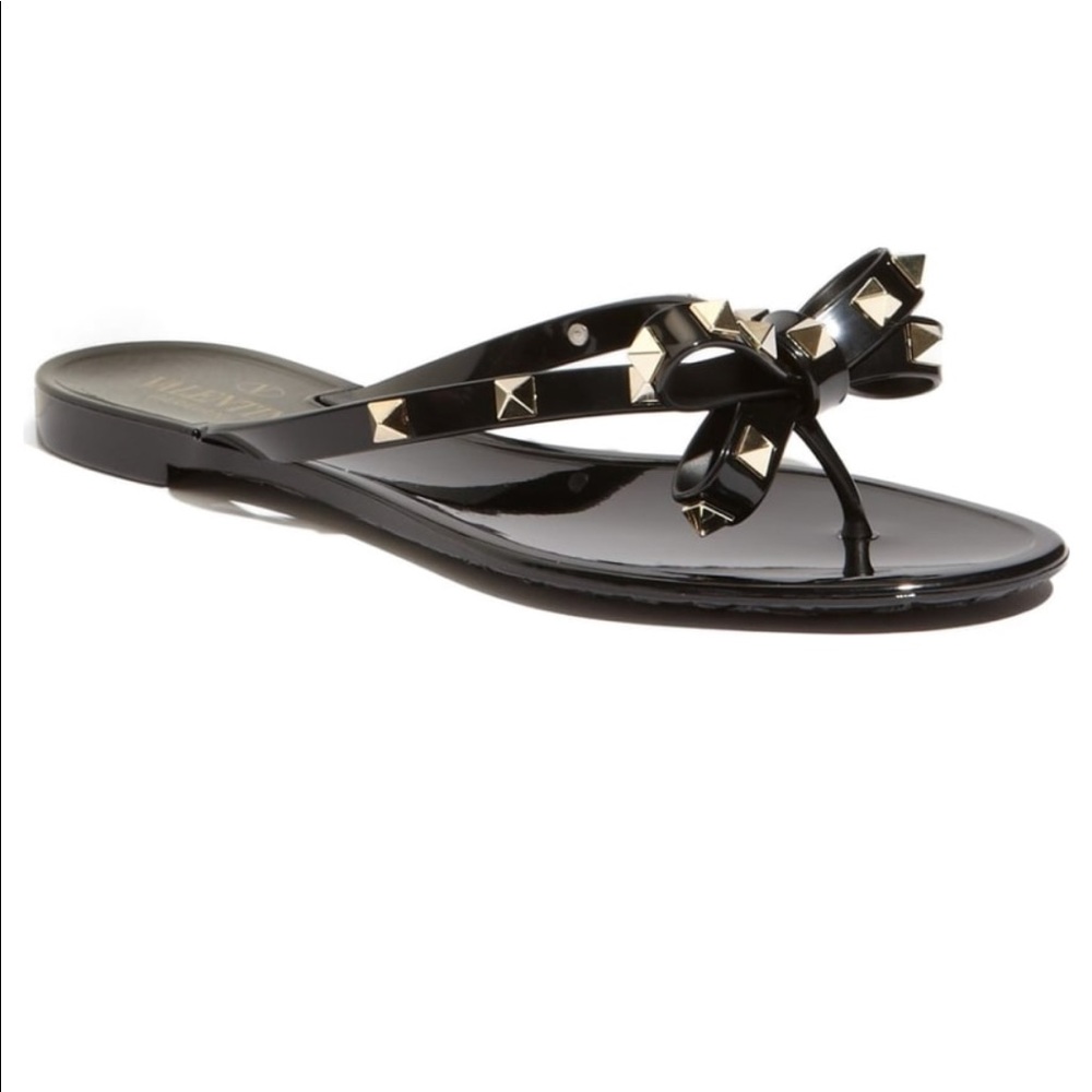 Valentino rockstud flip flops